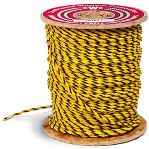 CWC 3-Strand Polypropylene Rope - 5/16" x 1200 ft., Yellow & Black