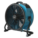 XPOWER X-47ATR 1/3 HP Sealed Motor Axial Air Mover Fan - with Variable Speed Control, 3 Hour Timer - Blue