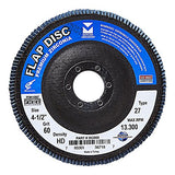 Mercer Industries 262060-4-1/2" x 7/8" Type 27 Zirconia High Density Flap Discs, Grit 60 (10 Pack)