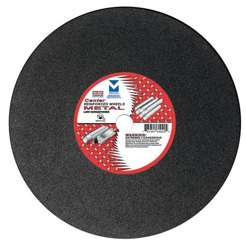 Mercer Abrasives 603020-10 Low Horsepower Chop Saw Wheels, Center Reinforced 14-Inch by 7/64-Inch by 1-Inch, 10-Pack