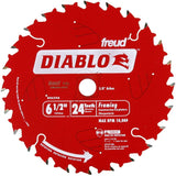 Freud D0624A Diablo 6-1/2-inch 24T ATB Perma-Shield Framing Saw Blades, 10-Pack