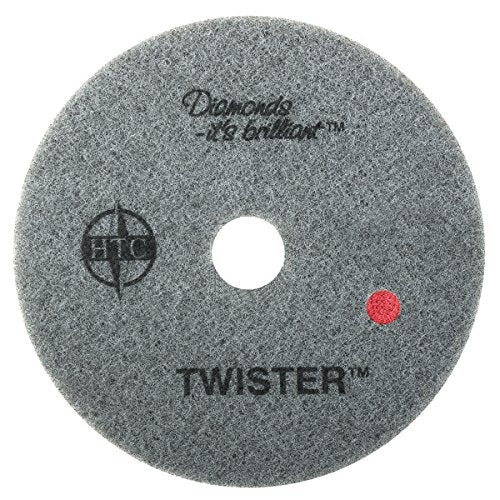 435210 Twister Red 400 Grit Floor Pad for Heavy Duty Cleaning (2 Pack), 10"