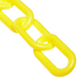 Plastic Barrier Chain, 8mm 2" Diameter, 50' Length, Yellow