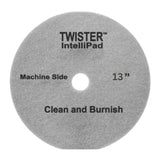 Diversey TASKI Twister Intellipad Diamond Coated Floor Machine Cleaning Pad, Made in USA, Burnish to High Super Gloss Finish, Grey/Brown