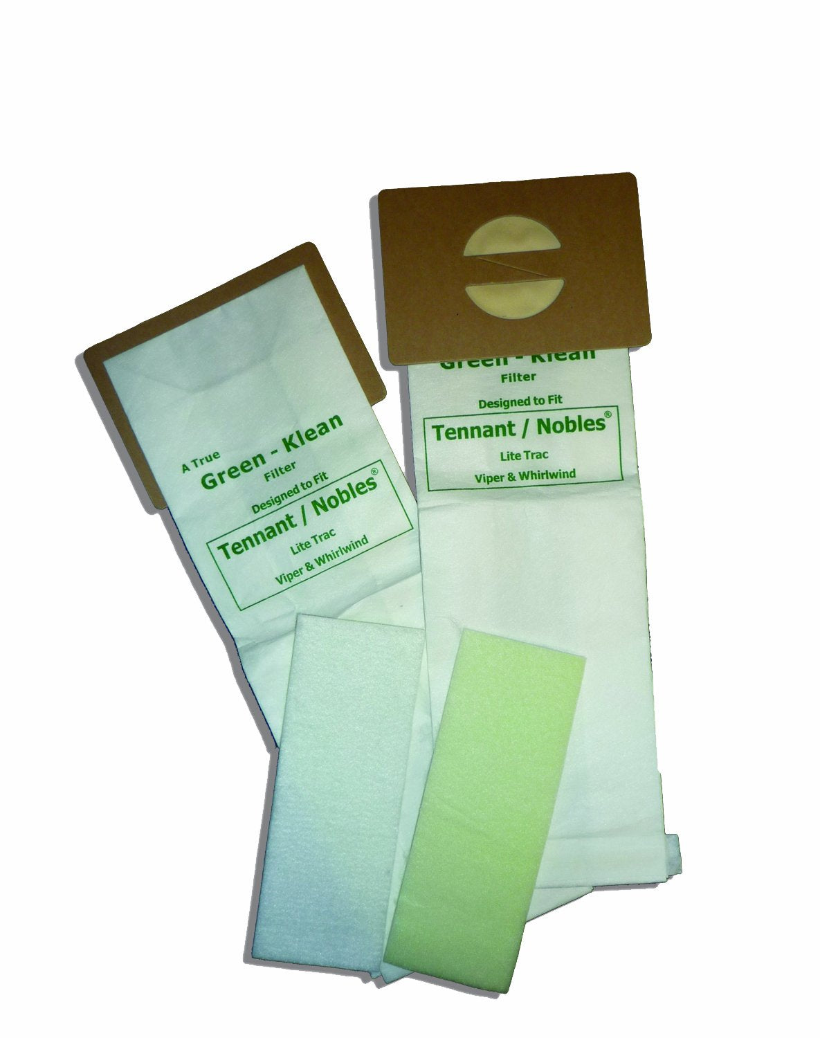 Green Klean GK-LitTrac Tennant/Nobles LiteTrac, Viper and Whirlwind Replacement Vacuum Bags (Pack of 100)