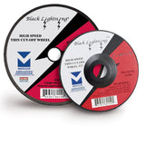 Mercer Abrasives 618010-50 Black Lightning High Speed Thin Wheels Type 27 Cut-Off Wheels 4-1/2-Inch by 0.045-Inch by 7/8-Inch, 50-Pack