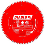 Freud D1080N Diablo 10-Inch 80 Tooth TCG Non-Ferrous Metal & Plastic Cutting Saw Blade 5/8-Inch Arbor (4 Pack)