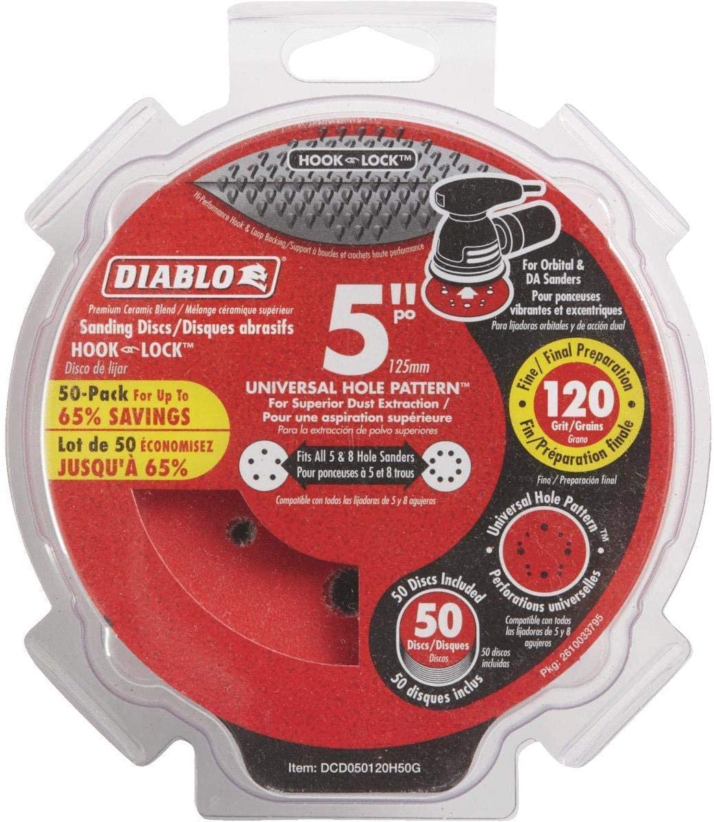 Superior Pads and Abrasives RSP26 5 Dia 8 Hole Sander 