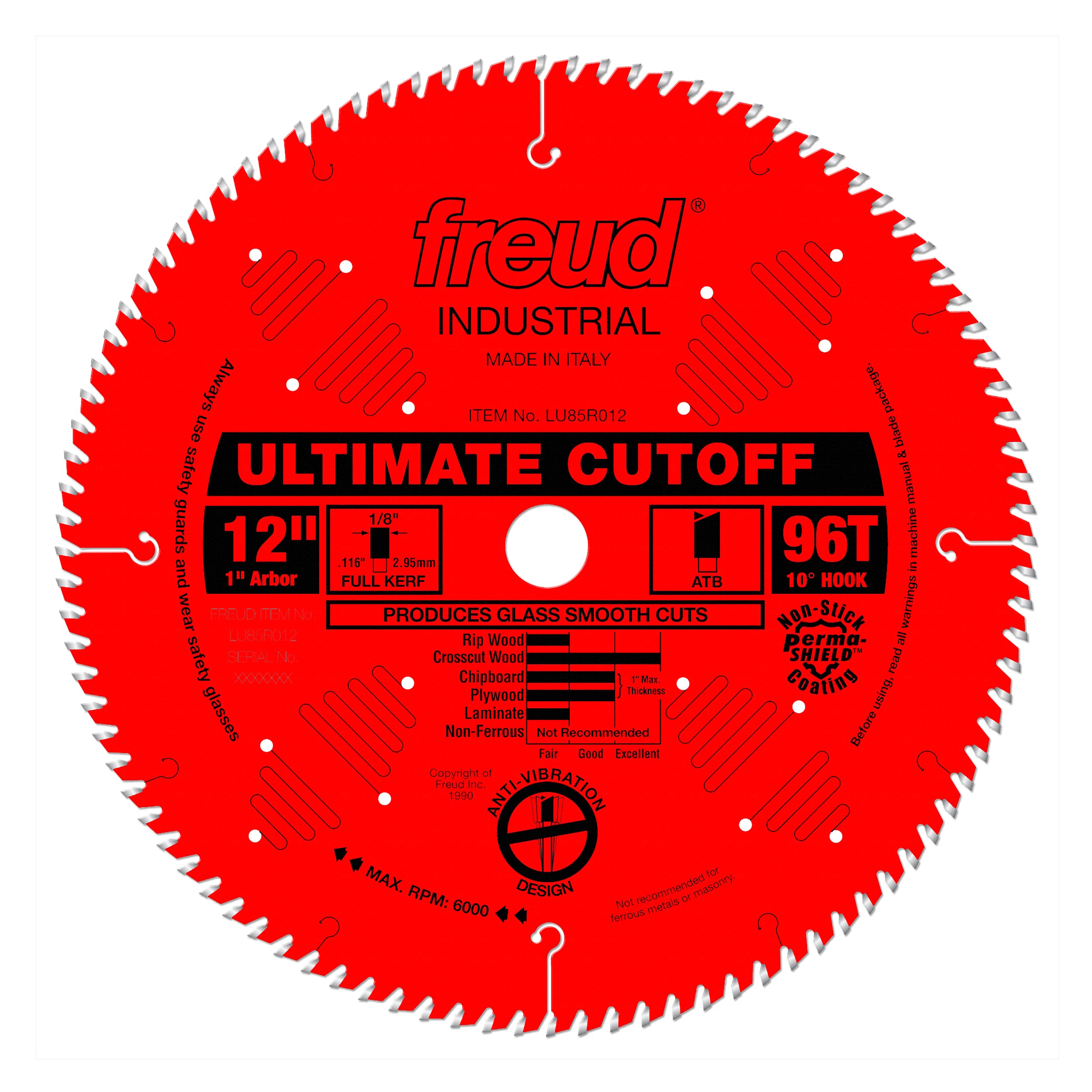 Freud LU85R008 8-Inch 64 Tooth ATB Ultimate Cut-Off Saw Blade with 5/8-Inch Arbor and PermaShield Coating