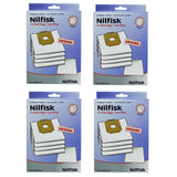 Nilfisk Power P10 P20 P40 Allergy PW10 PW20 Vacuum Cleaner Cloth Bags + Filter (4 x Packs)