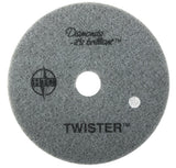 Americo Manufacturing 435311 Twister White 800 Grit Floor Pad for Step 1 Deep Cleaning (2 Pack), 11
