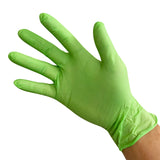 SAS Safety RAVEN HiViz Neon Green Nitrile Gloves (formerly Derma VUE), Size LARGE, 7 MIL, Powder Free - 10 Boxes of 100 Gloves By Weight (1000 Count)