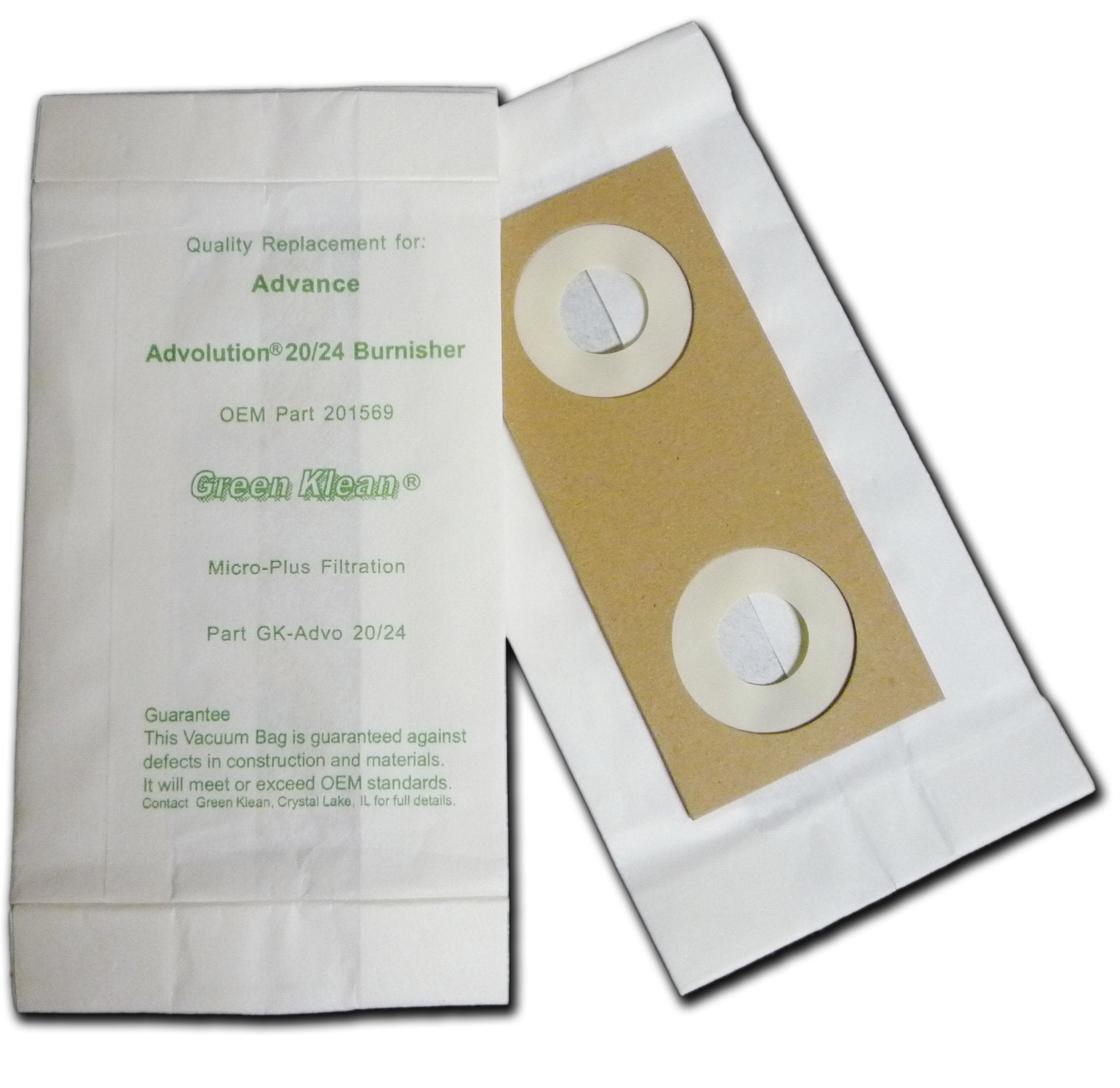 Green Klean GK-Advo 20/24 Burnisher Replacement Vacuum Bags (Pack of 100)