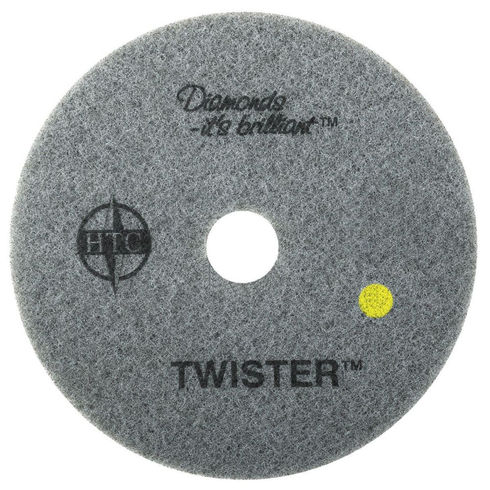 Americo Manufacturing 435420 Twister Yellow 1500 Grit Floor Pad for Step 2 Initial Polishing (2 Pack), 20"