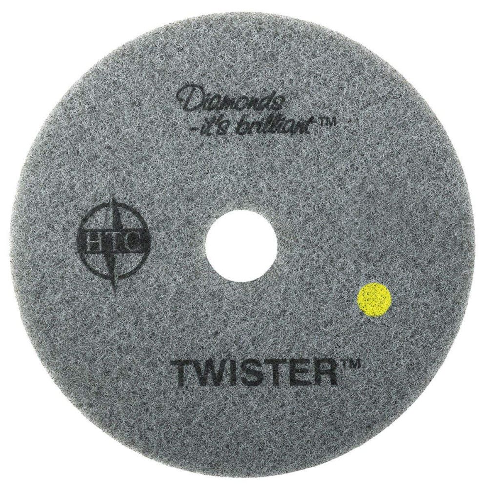 Americo Twister™ Diamond Cleaning System 14" Yellow Floor Pad - 1500 Grit - 2 per case