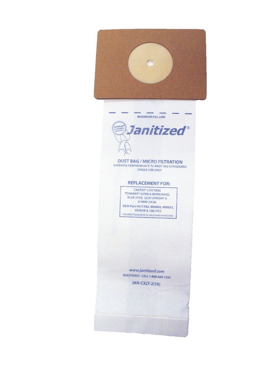 Janitized JAN-CXLT-2(10) Premium Replacement Commercial Vacuum Paper Bag