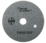 Americo Manufacturing 435320 Twister White 800 Grit Floor Pad for Step 1 Deep Cleaning (2 Pack), 20