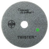 Americo Manufacturing 435520 Twister Green 3000 Grit Floor Pad for Step 3 Polishing and Daily Maintenance (2 Pack), 20"