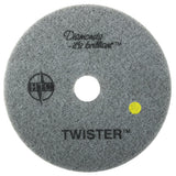 Americo Manufacturing 435419 Twister Yellow 1500 Grit Floor Pad for Step 2 Initial Polishing (2 Pack), 19