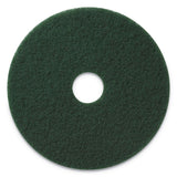 Americo 400317 Scrubbing Pads, 17-Inch Diameter, Green, 5/Ct