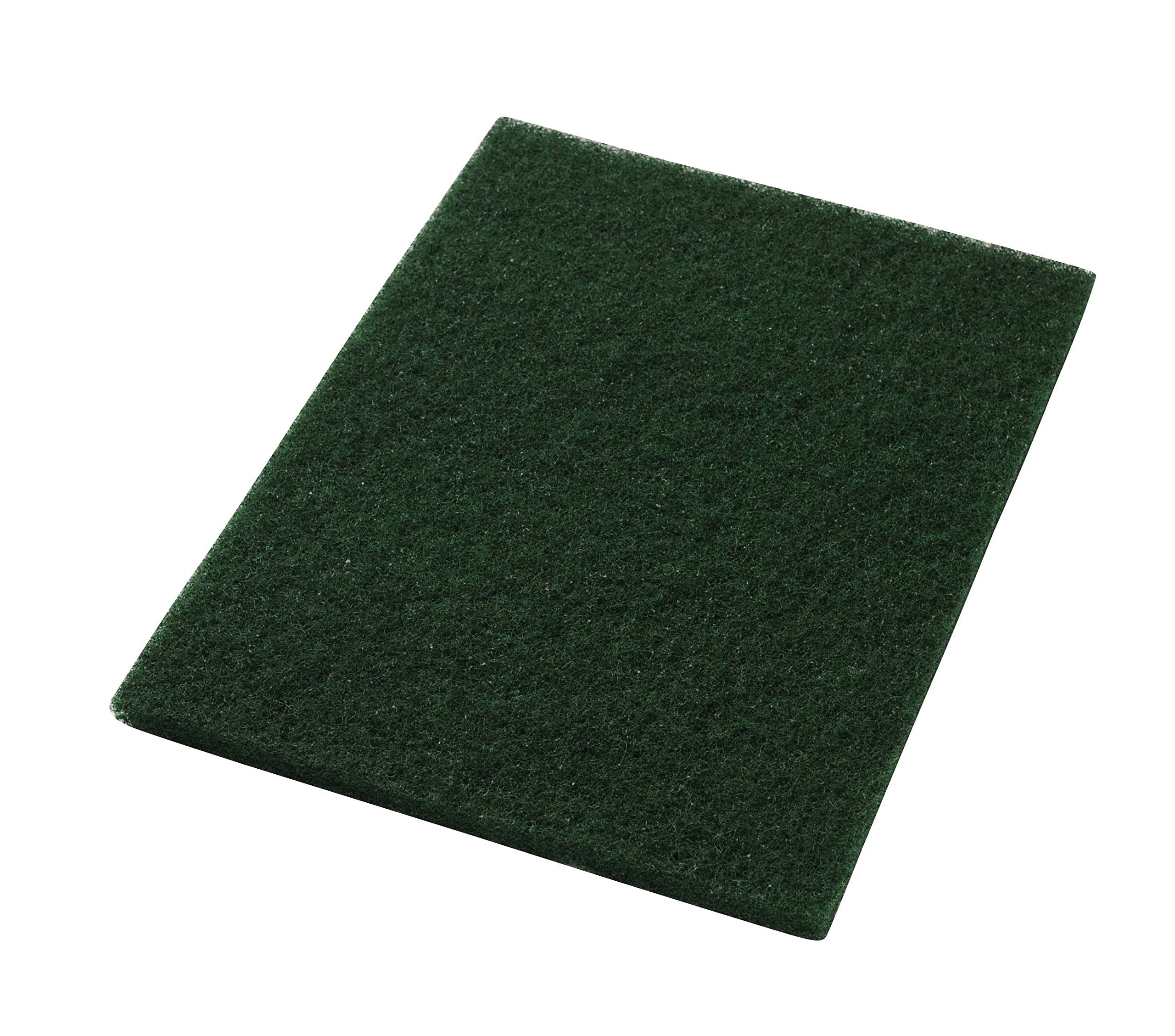 Rectangle Srub Americo Manufacturing 40031420 Green Scrub Floor Scrubbing Pad Rectang ...
