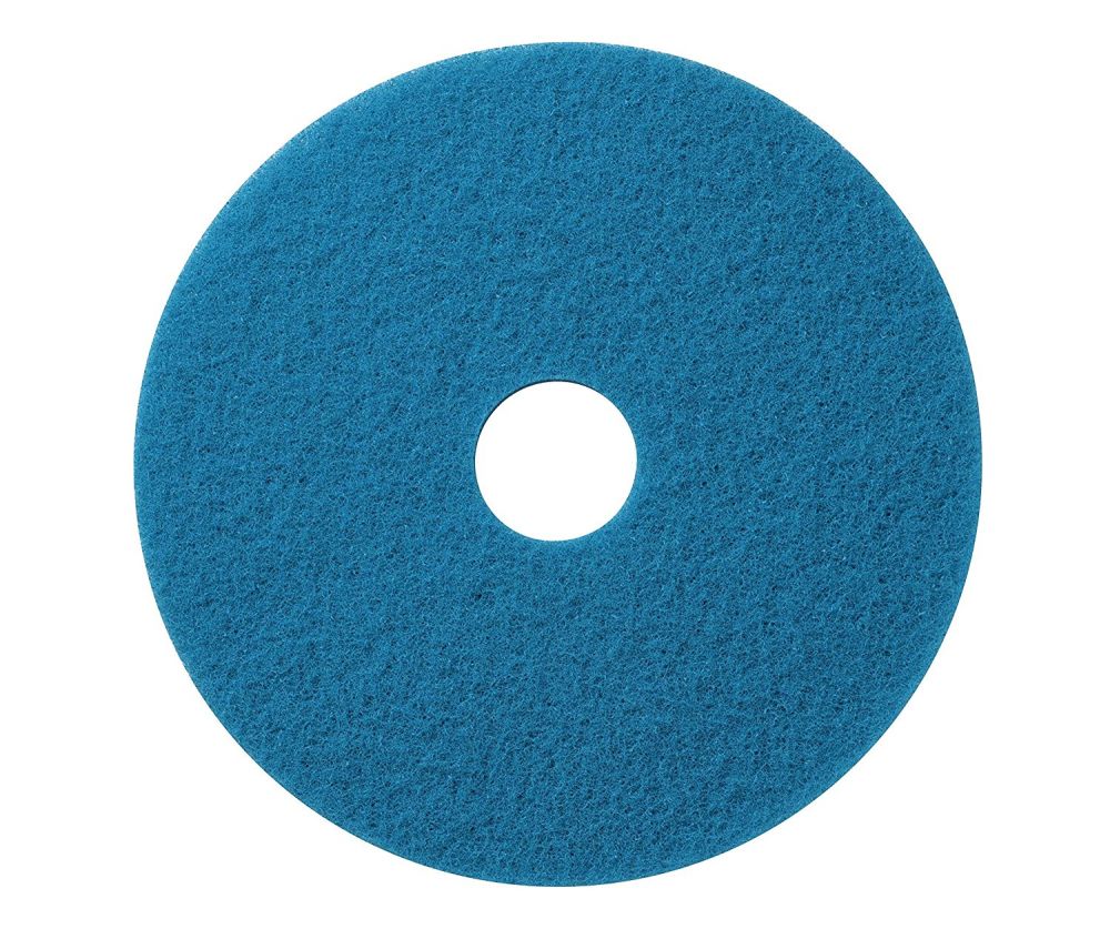Americo Manufacturing 400410 Blue Cleaner Floor Scrubbing Pad (5 Pack), 10"