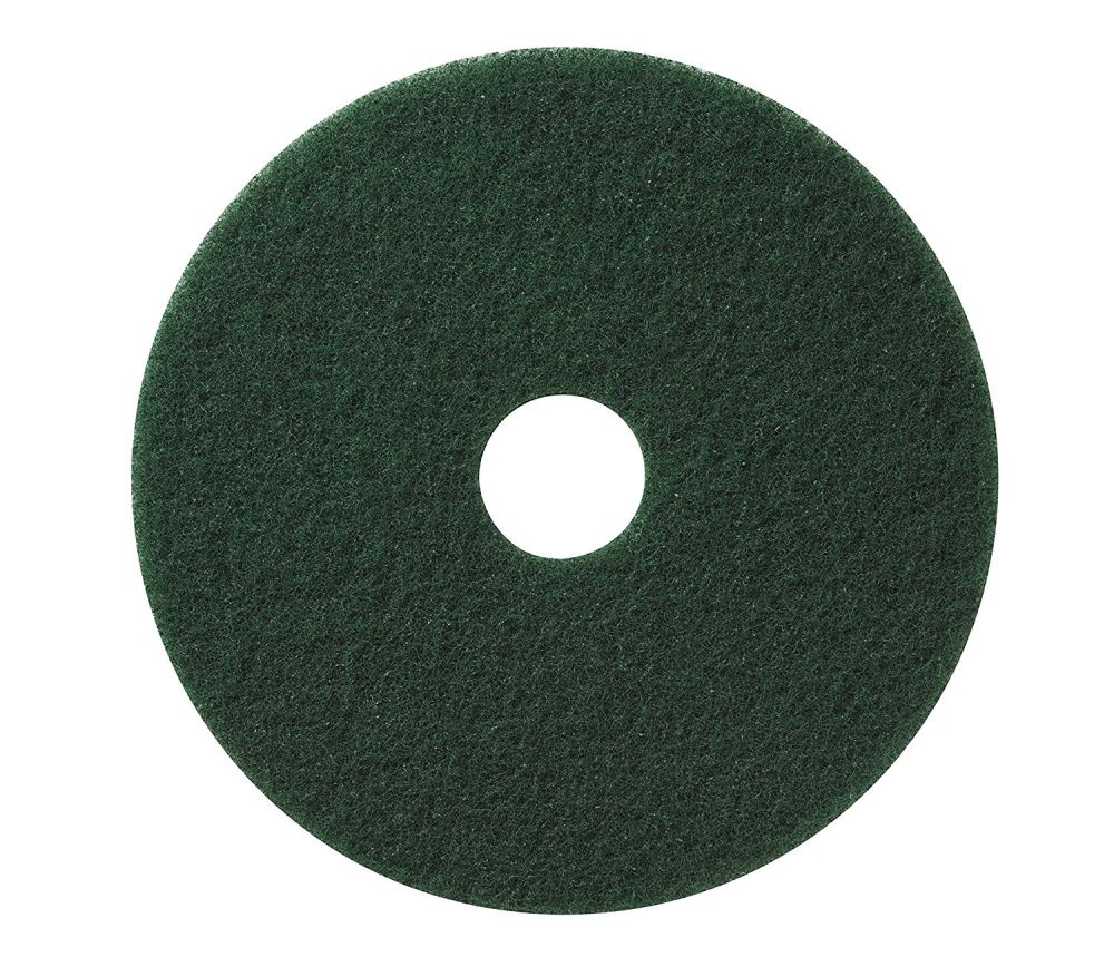 Americo Manufacturing 400314 Green Scrub Floor Scrubbing Pad (5 Pack), 14"