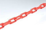 Plastic Chain Red, 500 feet Length 1 1/2" (6 MM) Links