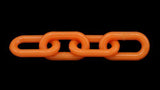 Plastic Chain 1 1/2" (6 MM) Plastic Chain in Orange, 500 feet Length