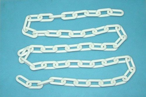 Plastic Chain 2" (8 MM) Plastic Chain white, 50 feet Length