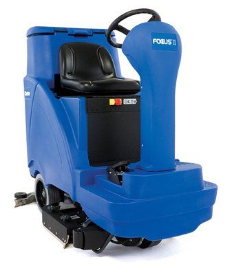 Clarke 56114025 Focus II 28 BOOST Rider Autoscrubber, Includes (4) 312Ah AGM Batteries, Onboard Charger, Pad Holder