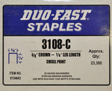 Duo-Fast 3108-C 3/8" Crown 1/4" Leg Chisel Point Staples ( 23,380 )