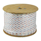 CWC 325045 3-Strand Poly-Dacron 600-Feet White Rope with Tracer, 1/2-inch