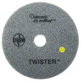 Twister Diamond Cleaning System 17" Yellow Floor Pad - 1500 Grit - 2 per case
