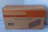 M17-1-1/2"Senco M Series Galvanized Staples 3/8" Crown 18 Gauge 5000/Box