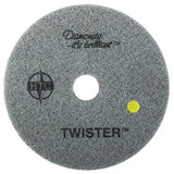 Americo Manufacturing 435412 Twister Yellow 1500 Grit Floor Pad for Step 2 Initial Polishing (2 Pack), 12"