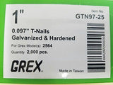 GREX 1" X 097 TNAILS 2M