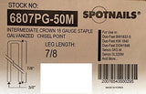Spotnails 18 Gauge 7/8" Leg x 3/8" Intermediate Crown Galvanized Staples (Pack of 5,000) spotnails-6807pg