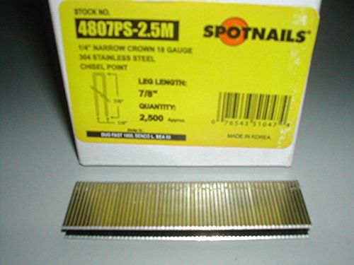 Spotnails 18 Gauge 7/8 Stainless Steel Staples Senco L Series 4807PS (25,000)