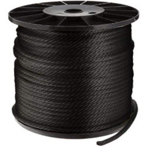 CWC Solid Braid Nylon Rope - 1/8" x 1000 ft, Black