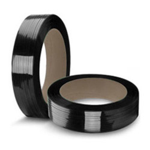 CWC Polyester Strapping - 5/8" x .030" x 3600', Black, 16" x 6" Core