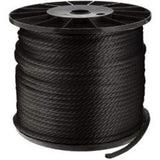 CWC Solid Braid Nylon Rope-3/16"x1000ft,Black