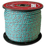 CWC Blue Steel Rope - 3/8" x 2500 ft, Teal W/Red Tracer