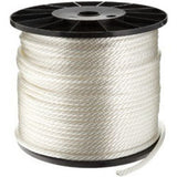 CWC Solid Braid Nylon Rope, White