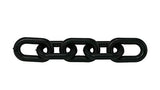Plastic Chain Black & 10 Plastic Snaps 6mm Chain 50' Length