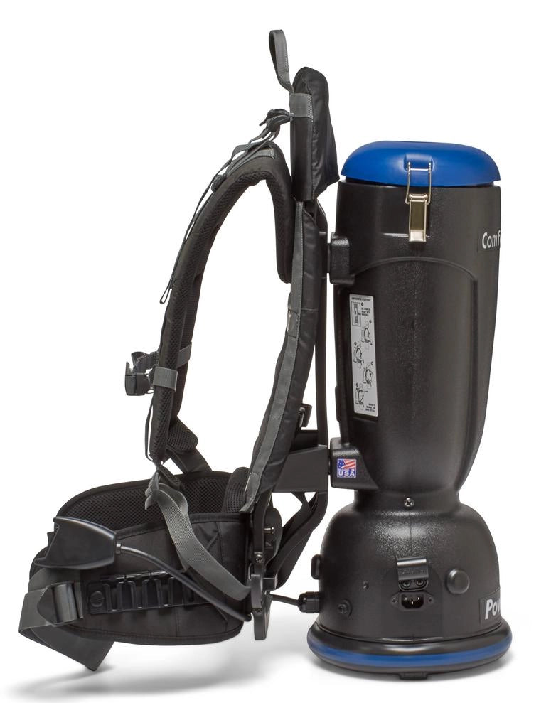 Powr-Flite BP6S Comfort Pro Backpack Vacuum Commercial - Canister Vacuum Cleaner Hepa Filter - 6 Quart