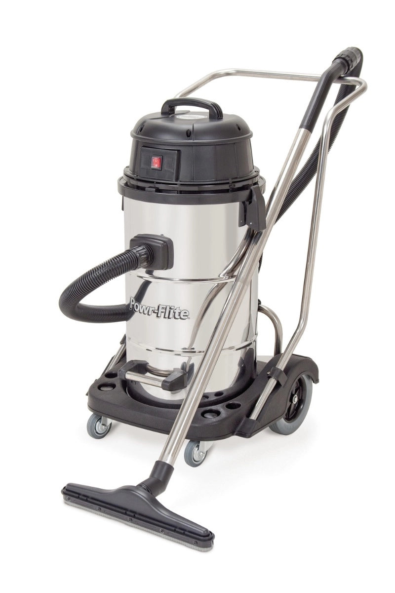 Powr-Flite PF53 Wet Dry Vacuum 15 Gallon With Stainless Steel Tank and Tool Kit