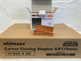 C58 Carton Closing Staple 1-1/4" Crown x 5/8" Leg 20,000 ( Case ) CC58C C5/8