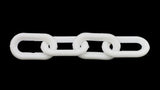 Chain Plastic Barrier Chain, White, 1.5-Inch Link Diameter, 25-Foot Length